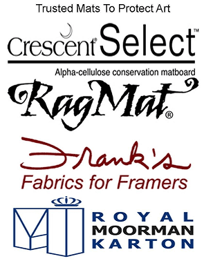Logos of various art mat brands.